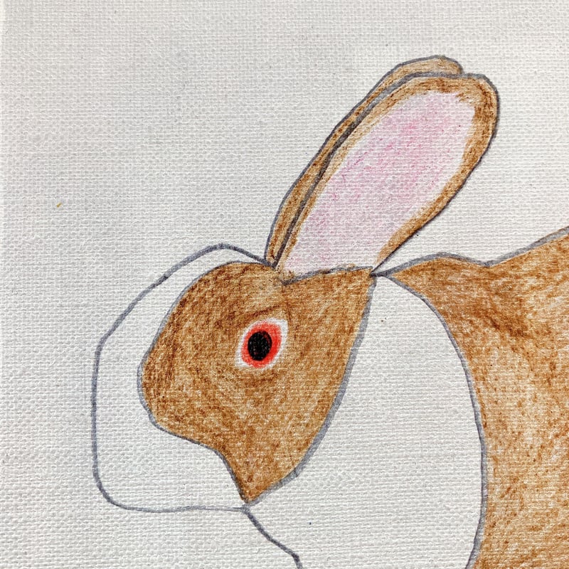 WAKARU わかる イラストレーター うさぎとくま プリントキャンバス