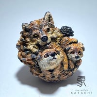 親子オオカミ・彩　 彩色版