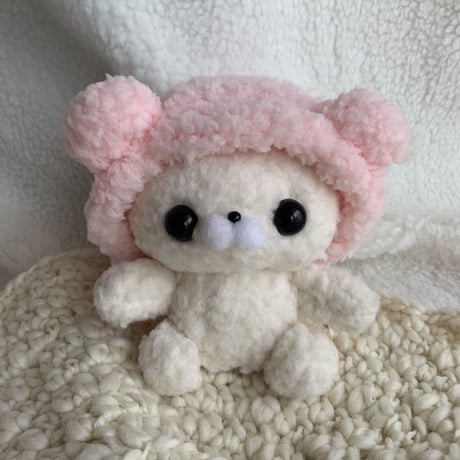 ピンクくまになれる大きなお帽子