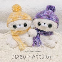 冬のニット帽＆マフラー なんにでもなれる丸いやつら着せ替え