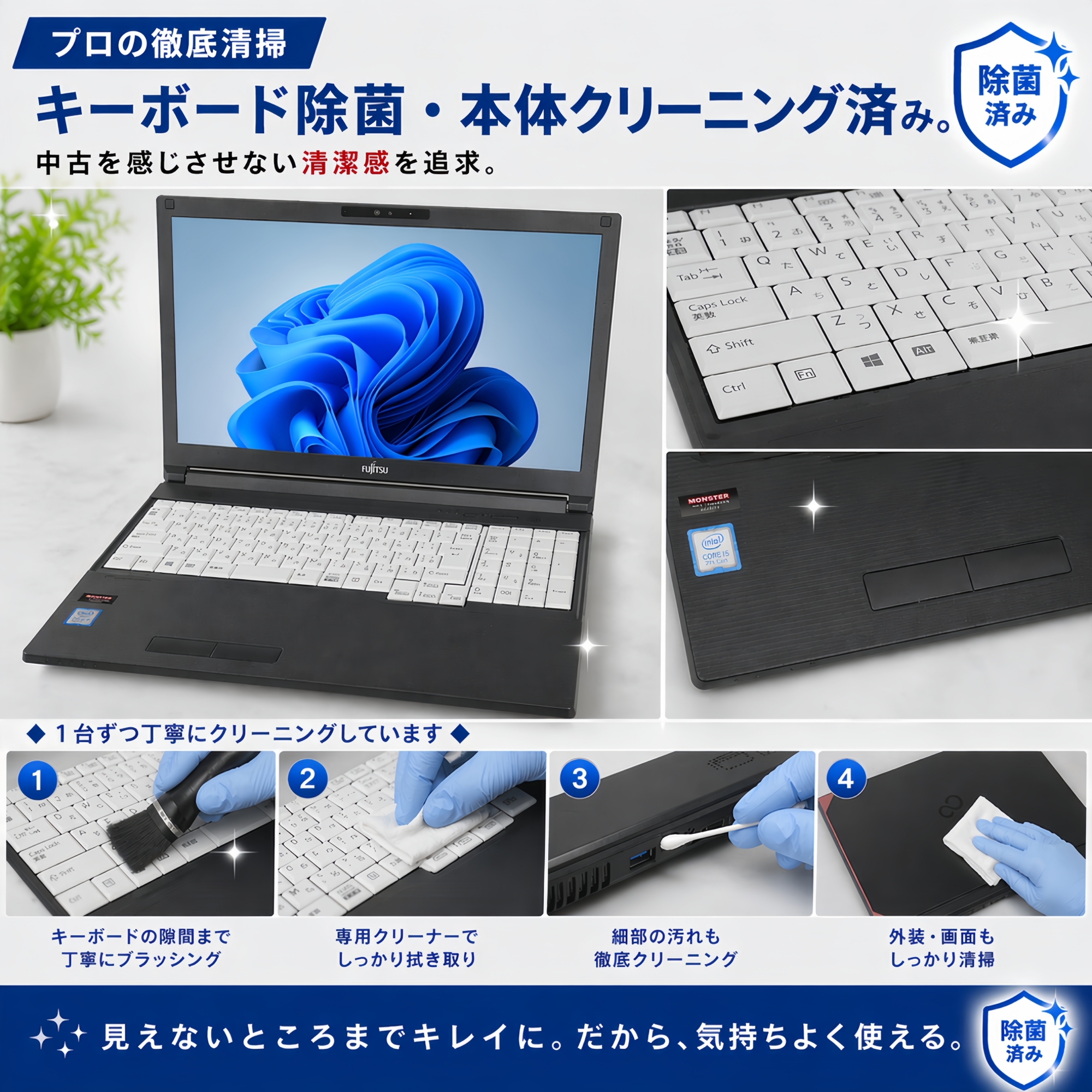 整備済み品】富士通 ノートパソコン A5511/15.6型/フルHD/第11世代