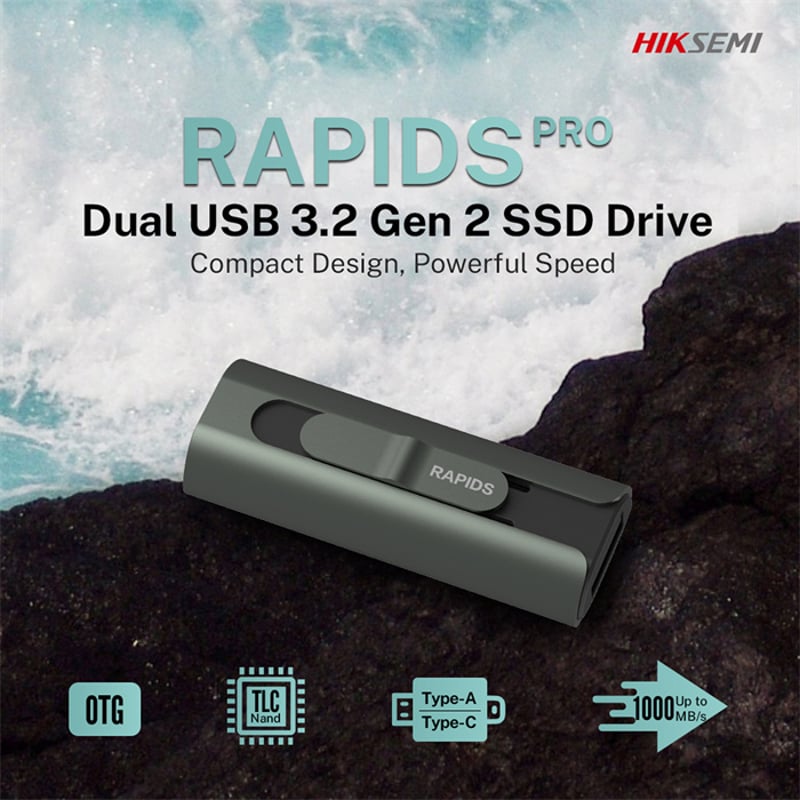 HIKSEMI 外付けポータブルSSD 1TB type-C type-A 両対応 テレビ録画