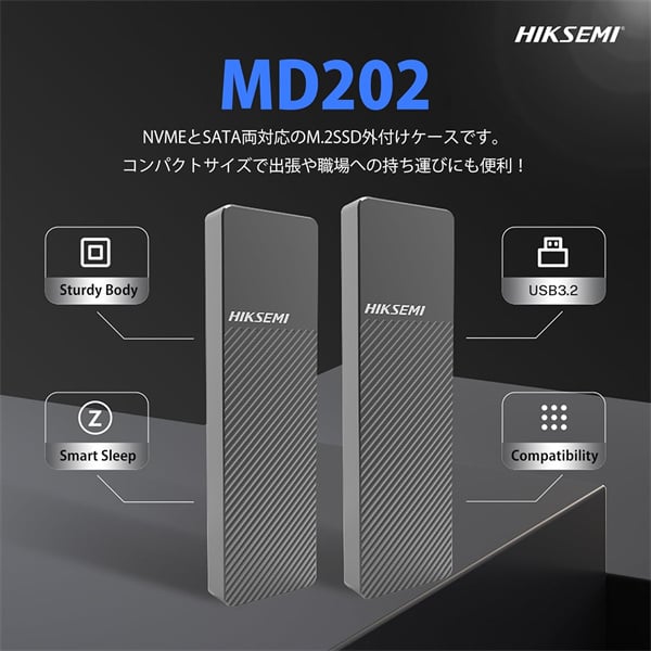 HIKSEMI M.2 SSD外付けケース NVMe / SATA両対応 USB3.2 Gen