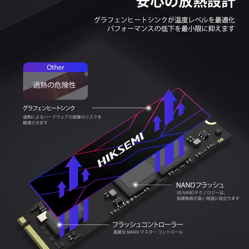 HIKSEMI(ハイクセミ) FUTURE 内蔵SSD NVMe PCIe Gen 4×4 P HIKSEMI(ハイクセミ) FUTURE 内蔵SSD NVMe PCIe Gen 4×4 P