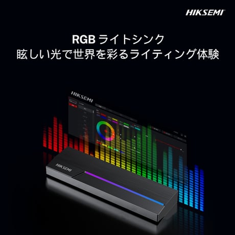 HIKSEMI M.2 SSD 外付けケース RGBライディング フルアルミ筐体 NVMe/SATA両対応 USB3.2 Gen2 10Gbps 高速転送 UASP対応 B＆M-key