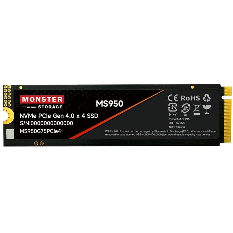 Monster Storage(モンスターストレージ) 内蔵SSD NVMe PCIe Gen Monster Storage(モンスターストレージ) 内蔵SSD NVMe PCIe Gen