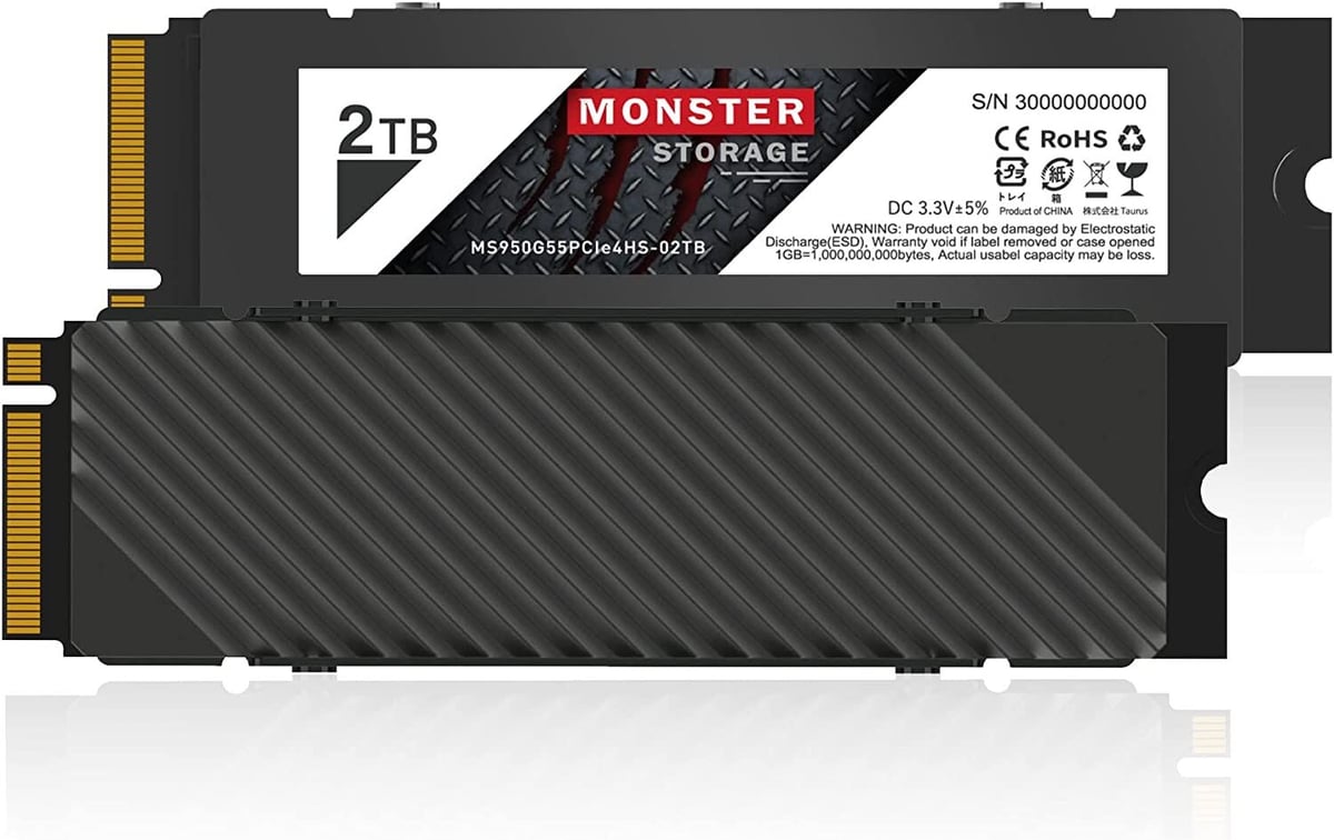 Monster Storage(モンスターストレージ) ヒートシンク搭載 内蔵 Monster Storage(モンスターストレージ) ヒートシンク搭載 内蔵