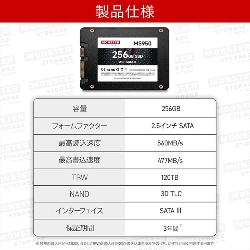 2.5インチSSD＋外付けケースセット】モンスターストレージ 2.5