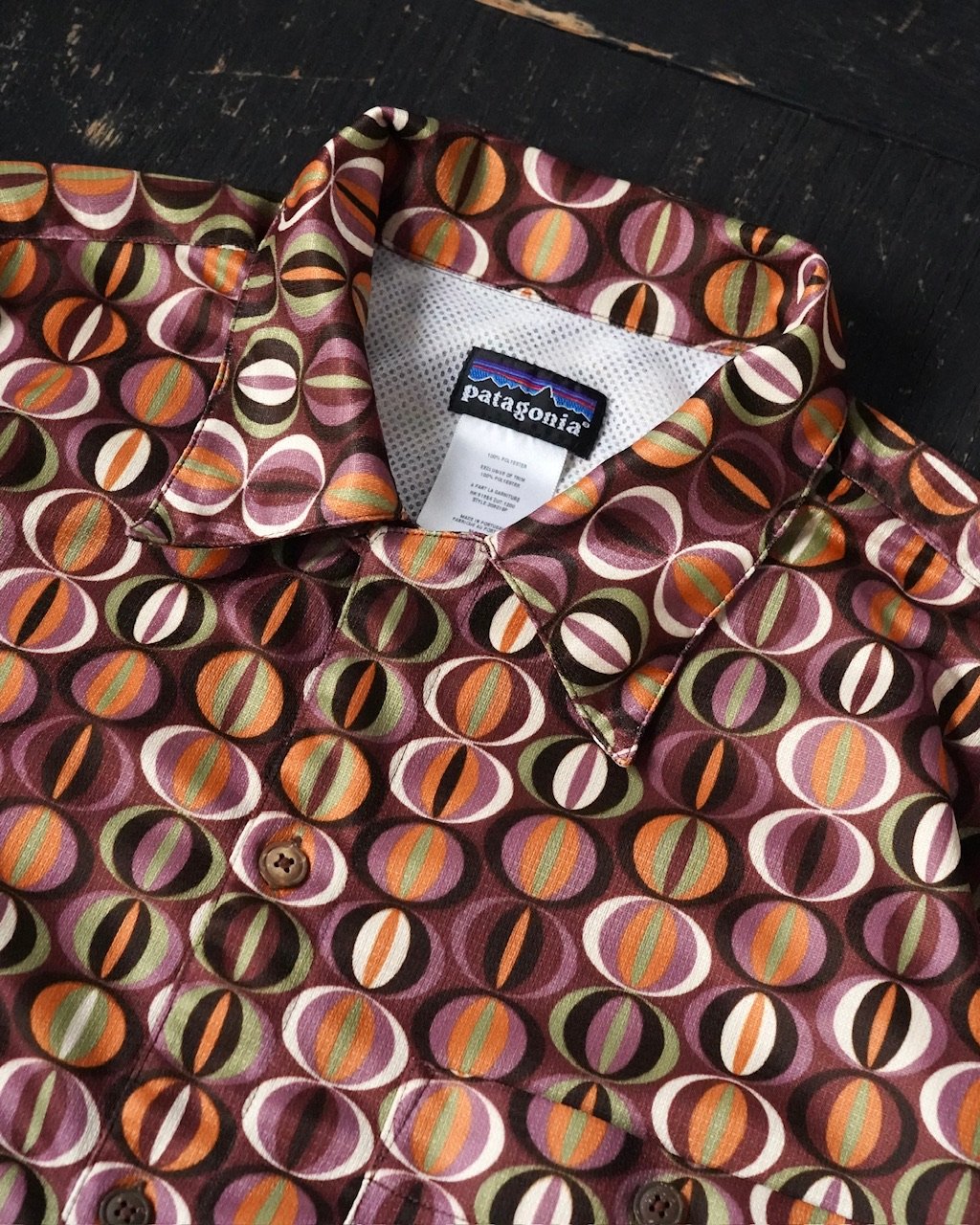 00s Patagonia 幾何学柄 リズム インヨ シャツ S ビンテージ Patagonia Rhythm Inyo Shirt (00s S) | globule mag.