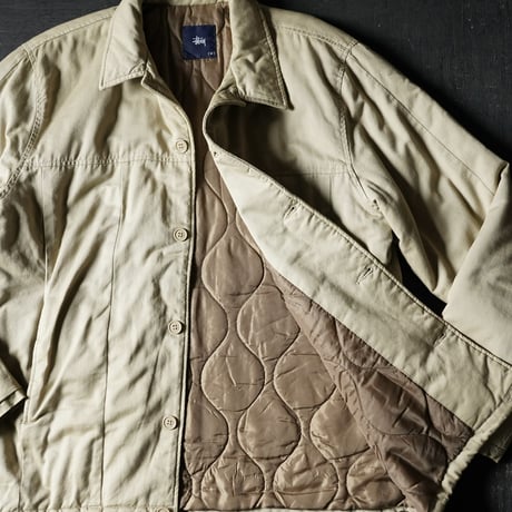 Stussy Cotton Insulated Jacket (90s M 紺タグ made in USA)