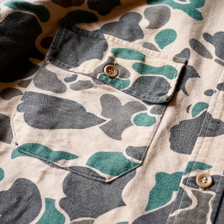 80s L.L. Bean Hunter Camo Printed Long Shirt
