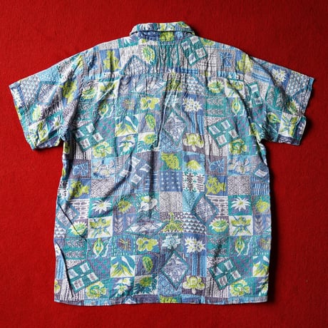 50-60s Penny's Open Collar shirt - Seersucker