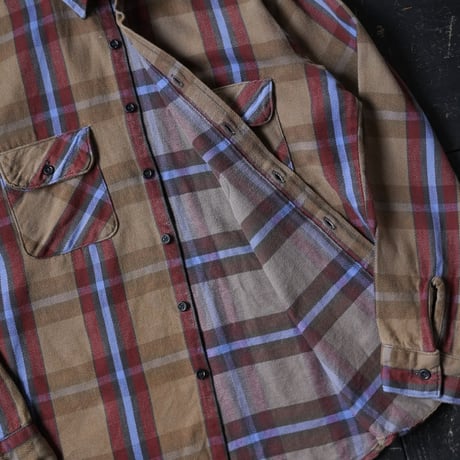 Five Brother Heavy Flannel Shirt (70-80s M made in USA)