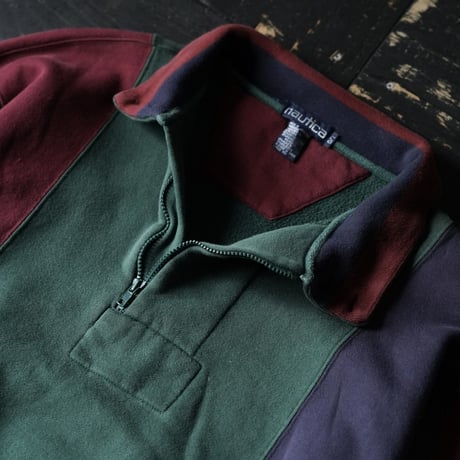 Nautica Half Zip Pullover Sweat (90-00s L )