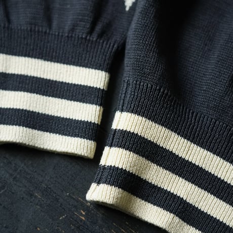 Christian Dior Cotton Knit Jacquard Sweater (80s L made in USA)