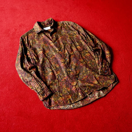 Paul Stuart Paisley Print Short Collar Shirt