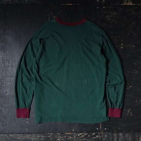 L.L. Bean 2 Tone Long Sleeve T-Shirt (80-90s L made in USA)