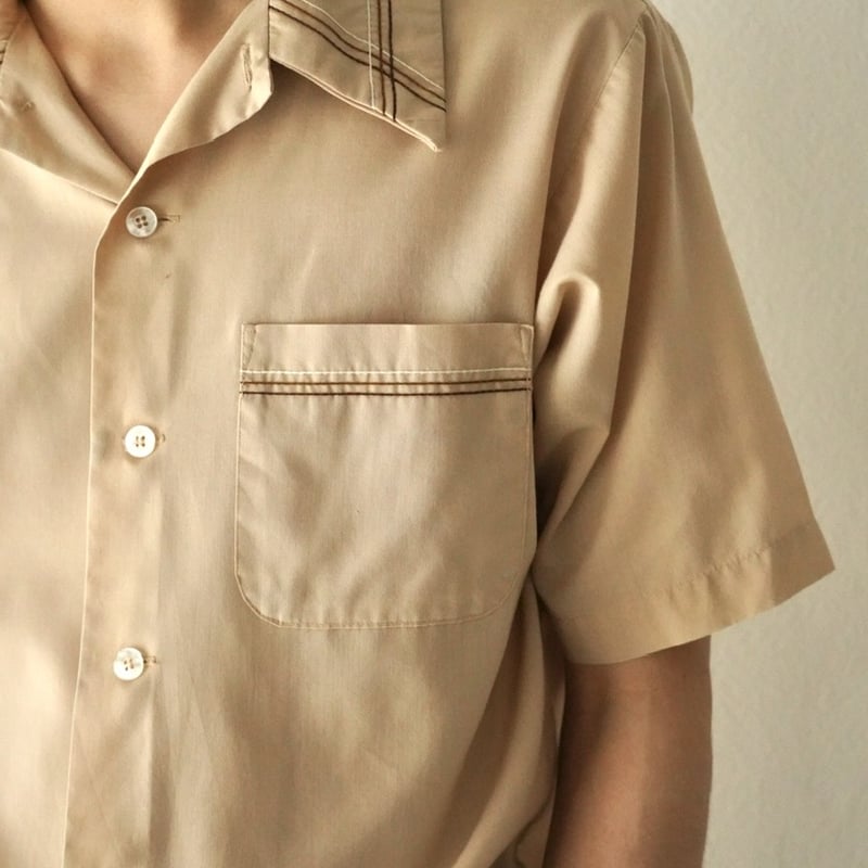 King Louie ボウリングシャツ M ブラウン　70s King Louie ボウリングシャツ M ブラウン 70s