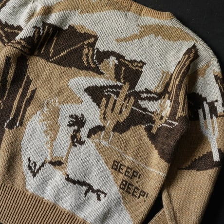 Alfie Road Runner Jacquard Sweater (70s about M good design!) pattern A