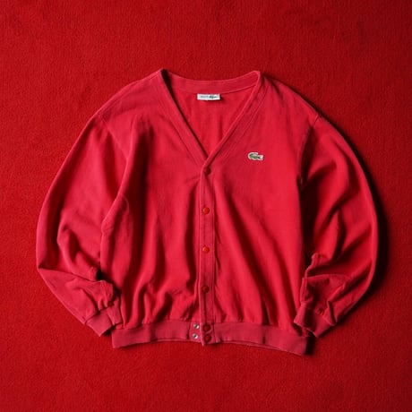 70-80s LACOSTE Cotton Snap Cardigan