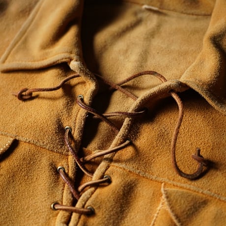 Vintage Deerskin Lace Up Pullover (about M)