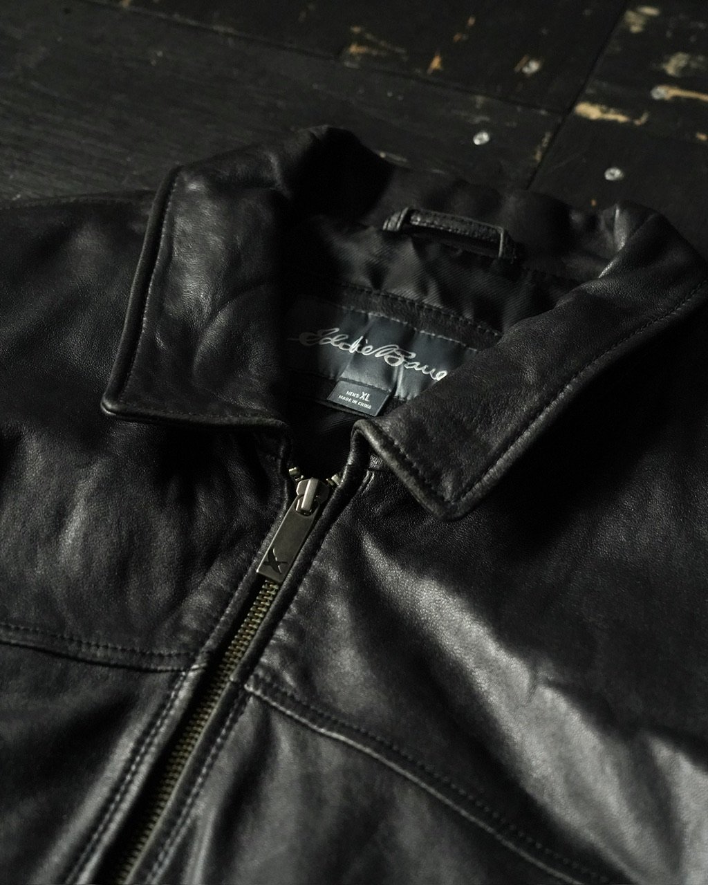 Eddie Bauer Zipped Leather Jacket (00s XL) | gl