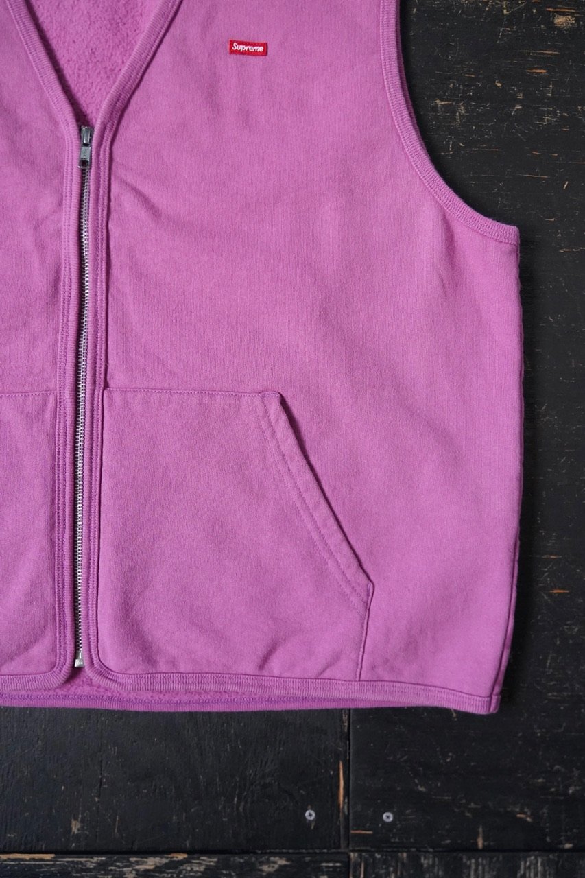 Supreme ピンク Vネックベスト M Supreme Zip-up Sweat Vest (M made in Canada) |