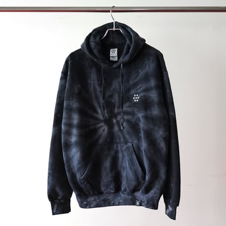 gm. Emb. Sweat Hoody - Tie Dye / Black