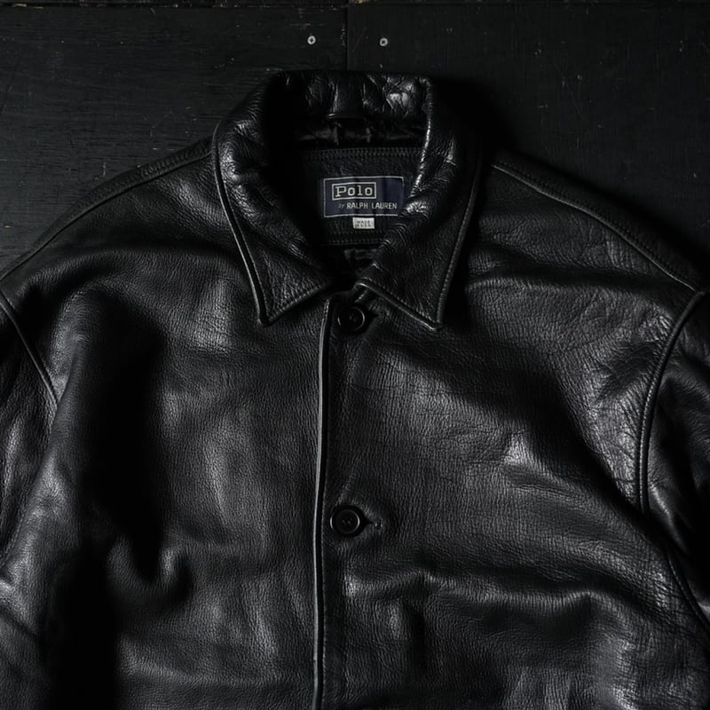 Polo Ralph Lauren Leather Car Coat (80s about L