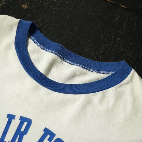 USAF Printed Ringer T-Shirt (70s about L )