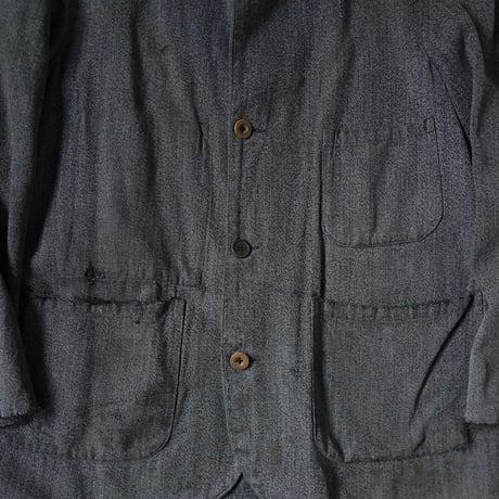 Euro Vintage Black Chambray Jacket (〜60s about S/M)
