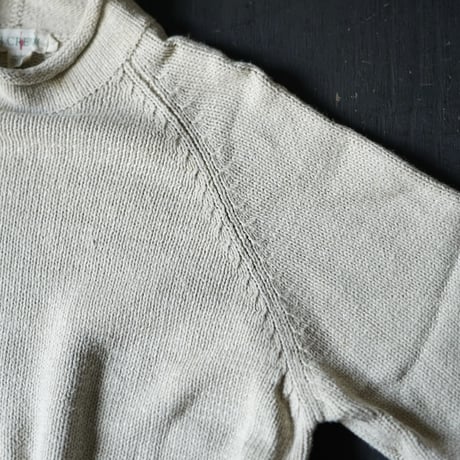 J.Crew Linen Cotton Roll Neck Sweater（90s L 巨人タグ）
