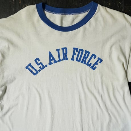USAF Printed Ringer T-Shirt (70s about L )