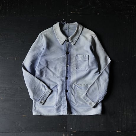 French Euro Mole Skin Jacket (M 40-50s Fade Blue)