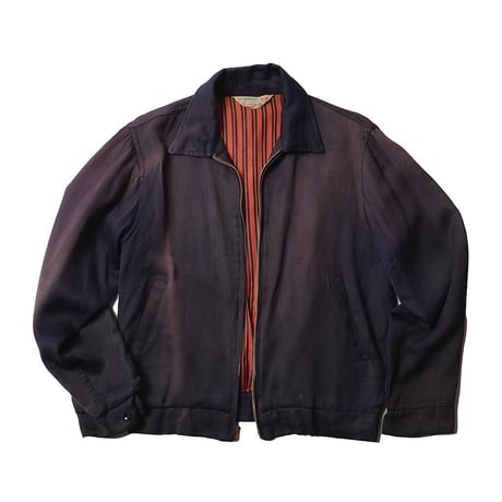 50s Gabardine Jacket "茄子紺 鬼フェード"