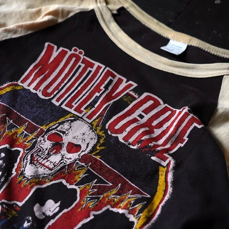 Motley Crue Raglan Print T-Shirt (80s S made in USA)