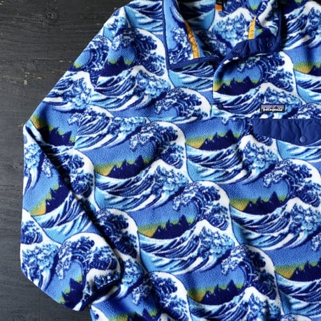 Patagonia Synchilla Snap T "葛飾北斎" (Fitzroy Channel Blue L)