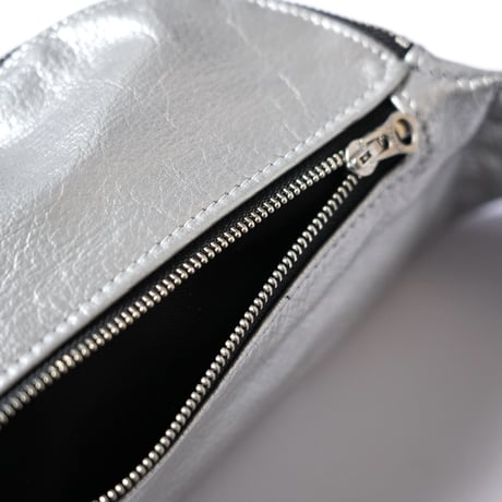 Willow Pants R-015 Waist Bag - Silver Leather / Punching Leather