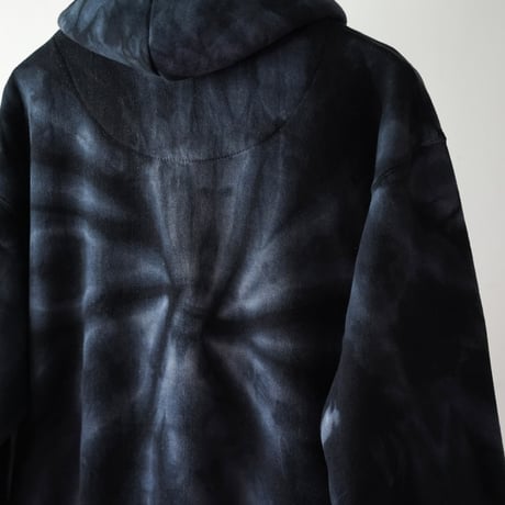 gm. Emb. Sweat Hoody - Tie Dye / Black