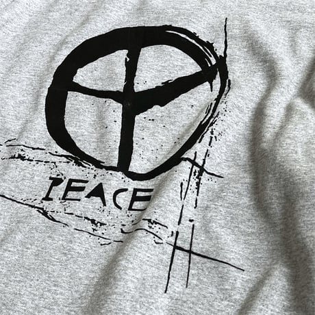 Yoshinori Kato × globule mag. Dual Hand Printed Crew Neck Shirt  - PEACE
