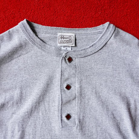 H bar C Western Button Henley Neck Shirt