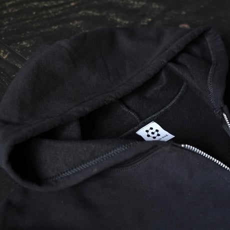 gm. Emb. Zip Hoodie- Black