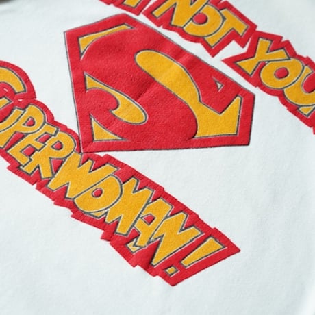 Printed Short Sleeve Sweat (90s about M Superman Motif )