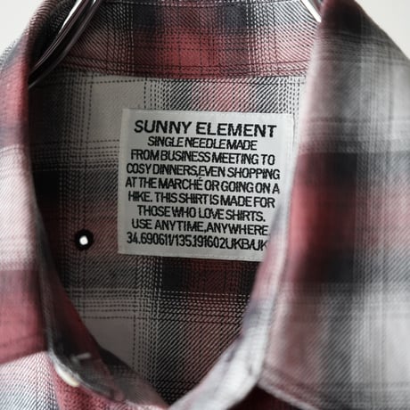 SUNNY ELEMENT Canyon Shirt - Gray Red Check