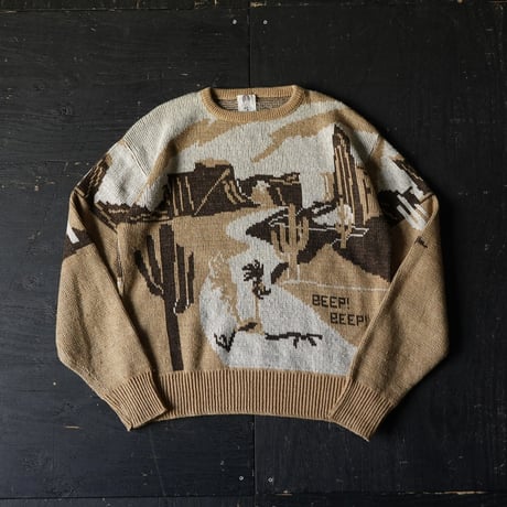 Alfie Road Runner Jacquard Sweater (70s about M good design!) pattern B