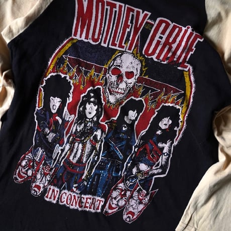 Motley Crue Raglan Print T-Shirt (80s S made in USA)