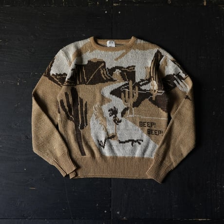 Alfie Road Runner Jacquard Sweater (70s about M good design!) pattern A