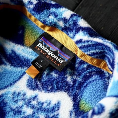 Patagonia Synchilla Snap T "葛飾北斎" (Fitzroy Channel Blue L)