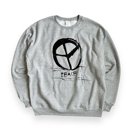 Yoshinori Kato × globule mag. Dual Hand Printed Crew Neck Shirt  - PEACE