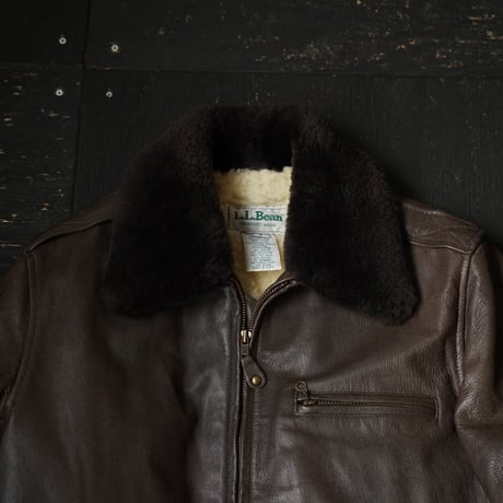 L.L.Bean Leather Flight Jacket "Thinsulate"（90s S made in USA）
